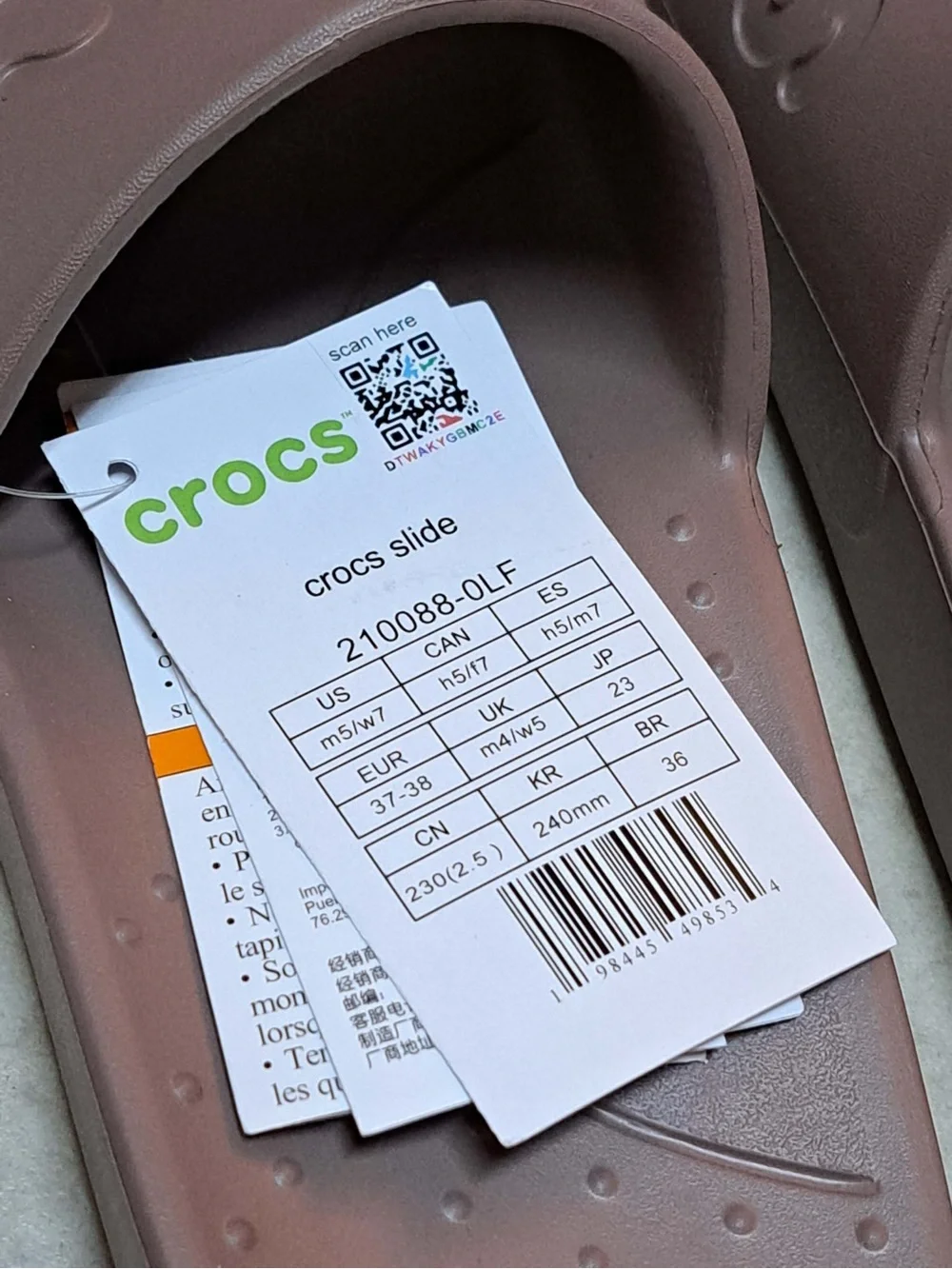 CROCS Brown Slide Sandals